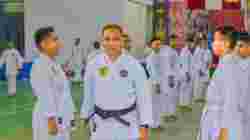 Tingkatkan Kemampuan Beladiri Prajurit, Danlantamal IX Buka Ujian Kenaikan Tingkat Sabuk Karate