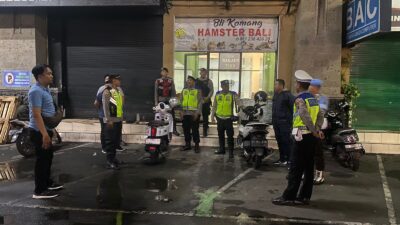 Polres Tabanan Gencarkan Blue Light Patrol Gabungan Tiga Pilar, Antisipasi Kerawanan Malam Hari