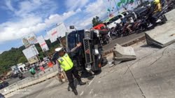 Kecelakaan Diduga Akibat Rem Blong di Exit Tol Bawen, Tidak Ada Korban Jiwa