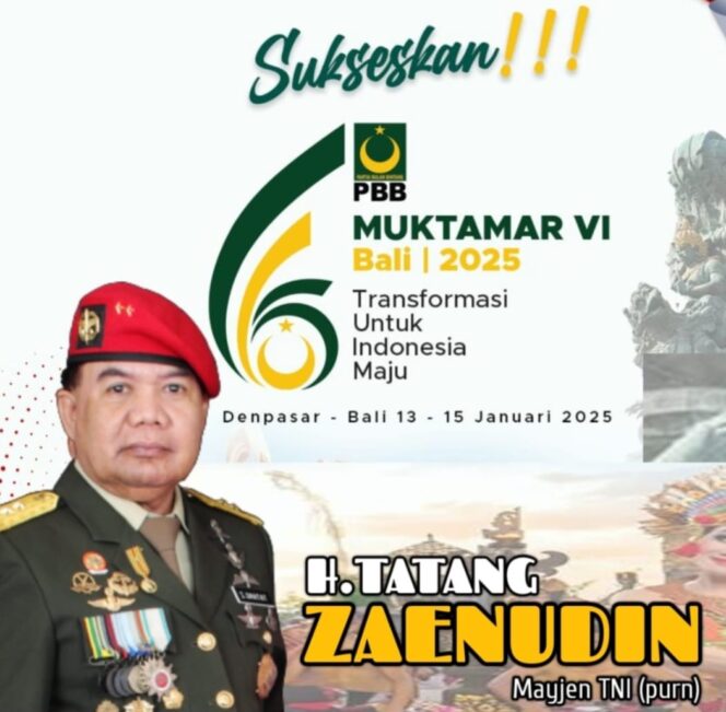 
					Mayjen TNI Purn Tatang Zaenudin Calon Kuat Jadi Ketum Partai PBB, Ini Alasannya