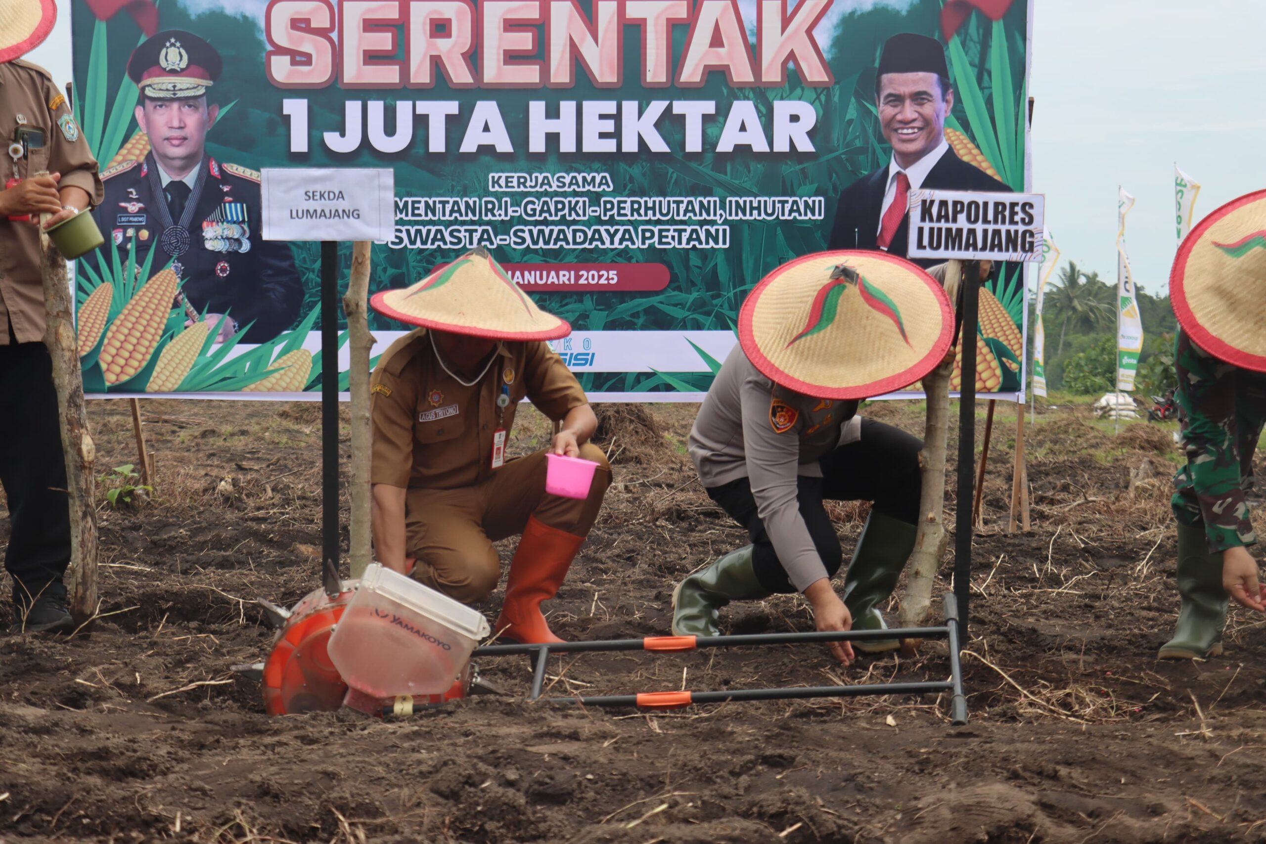 Polres Lumajang Tanam Jagung 1 Juta Hektar Dukung Swasembada Pangan