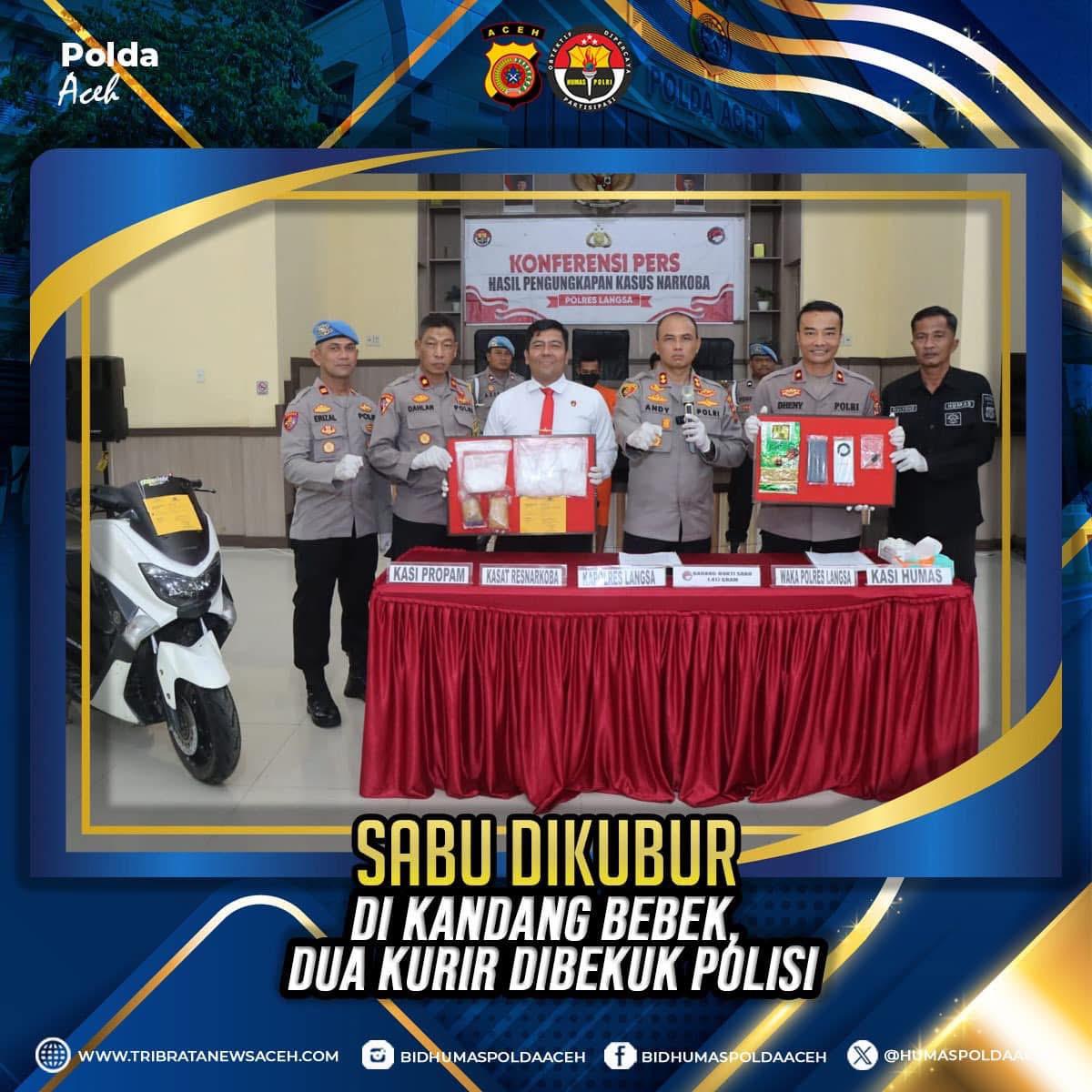 Satuan Reserse Narkoba (Sat Resnarkoba) Polres Langsa Mengungkap Peredaran Narkotika jenis sabu seberat 1.417 gram dalam Operasi Antik Seulawah I – 2025.