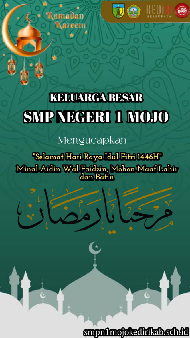 
Smpn 1 Mojo Mengucapkan Selamat Hari Raya Idul Fitri 1446H