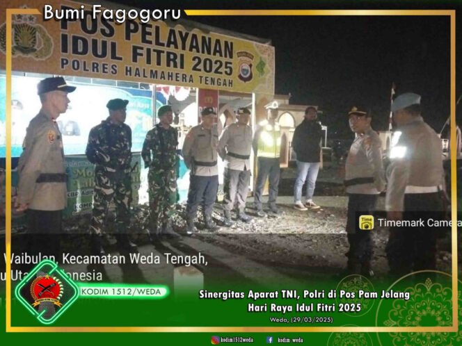 
					Sinergitas Aparat TNI, Polri di Pos Pam Jelang Hari Raya Idul Fitri 2025