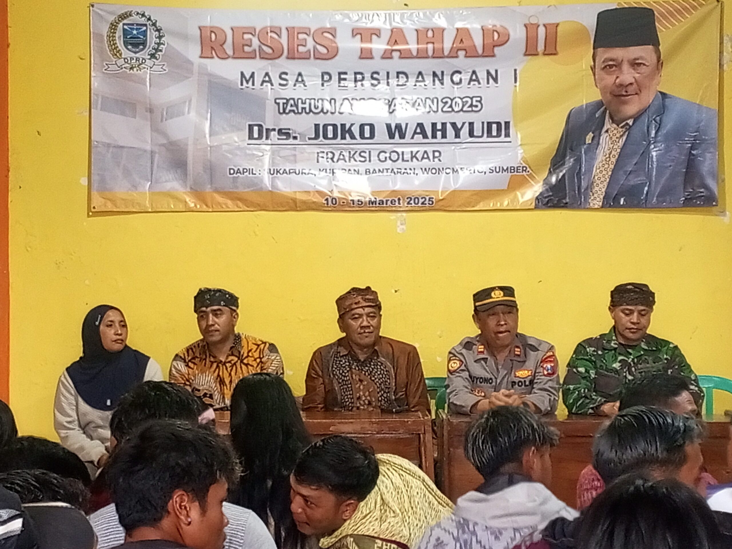 Peltu Ridhoi Koramil Sumber Amankan Reses Tahap II DPRD Dapil 5 Probolinggo