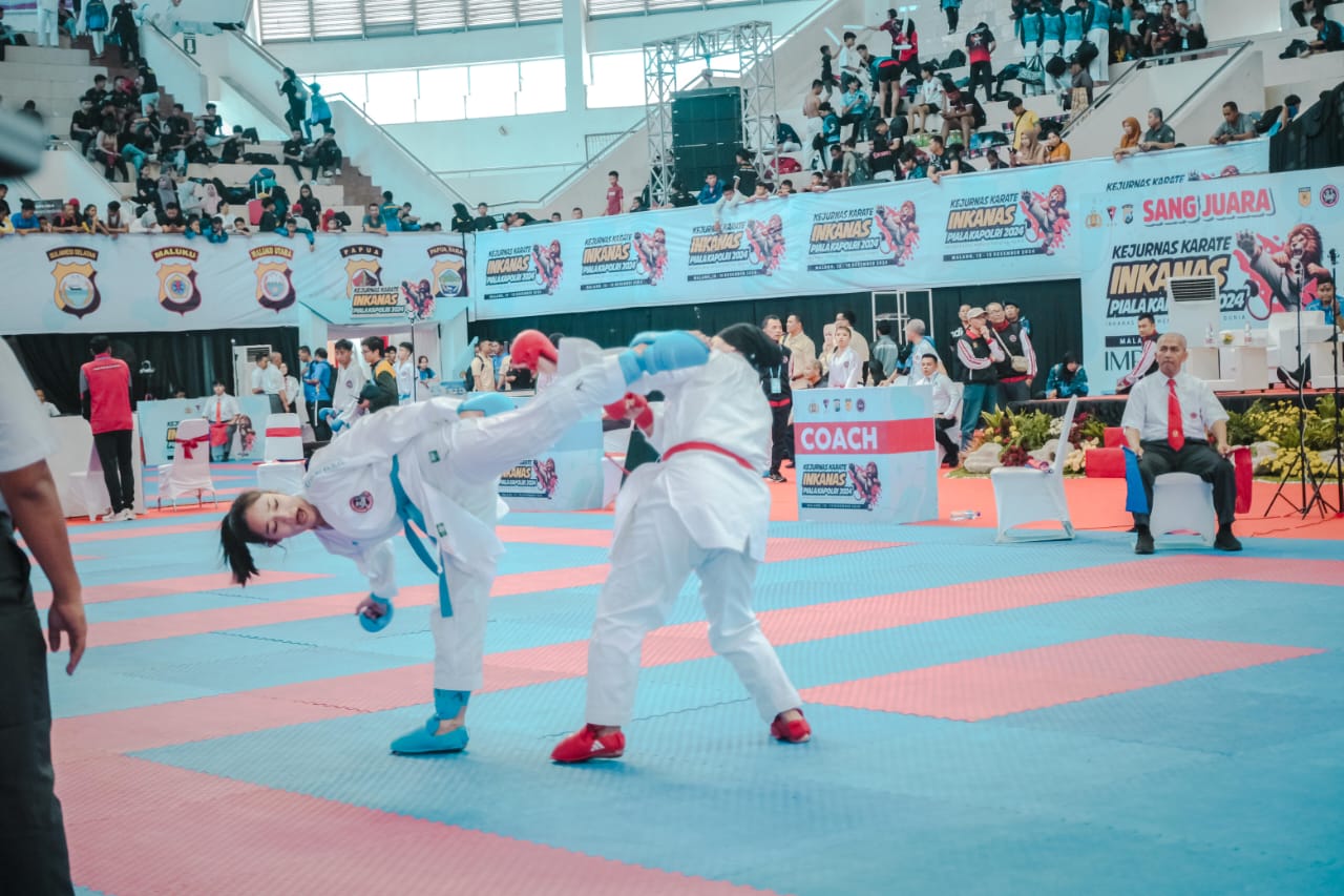 Polwan Bripda Jessica Raih Emas Kejuaraan Karate Internasional Malaysia