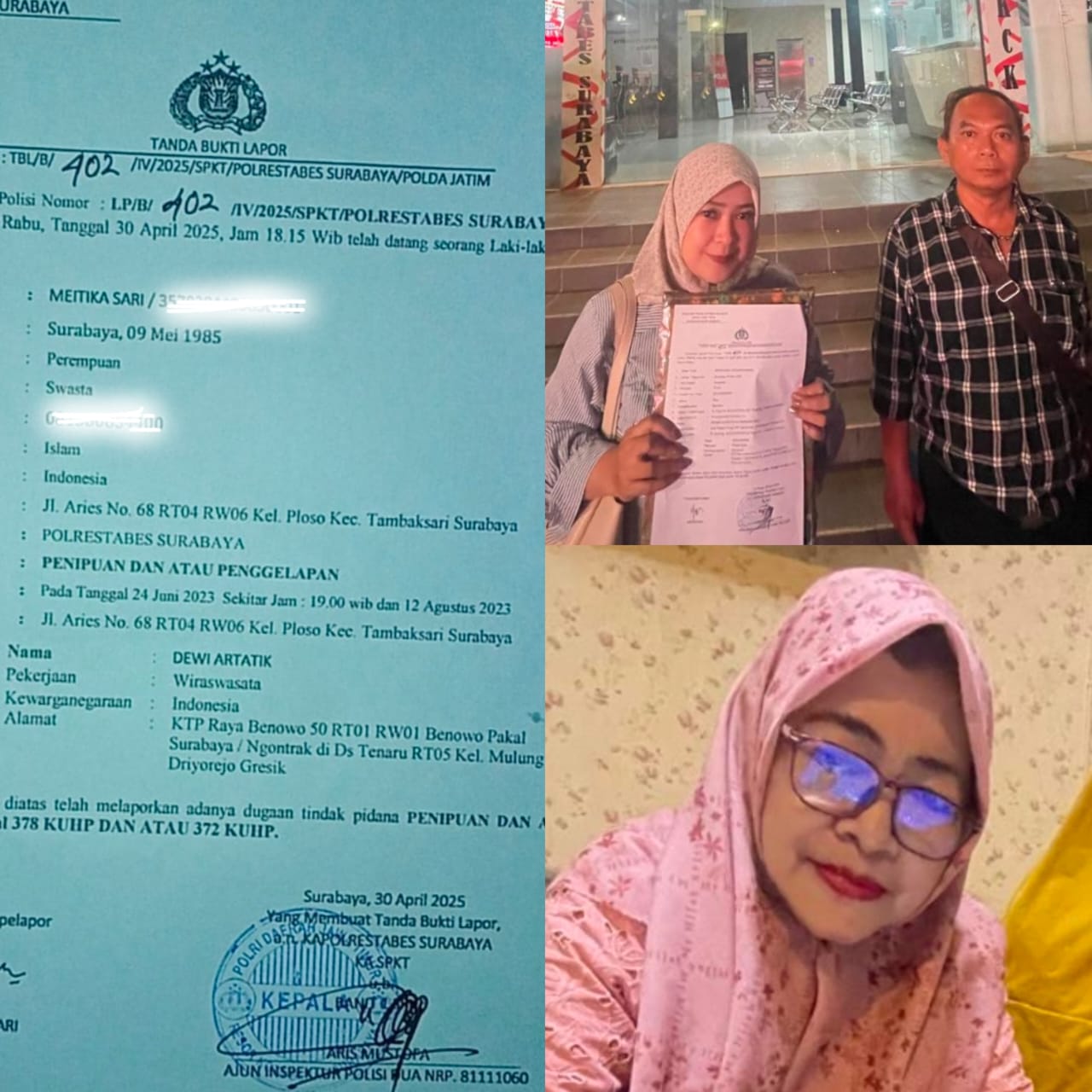 Ibu Rumah Tangga Surabaya Diduga Jadi Korban Penipuan Rp200 Juta