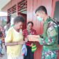 Peduli Kesehatan Ibu dan Bayi, Satgas TMMD Gelar Posyandu dan Berikan Makanan Tambahan