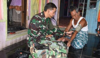 Satgas TMMD Kodim HST Gelar Layanan Kesehatan Gratis Keliling Warga