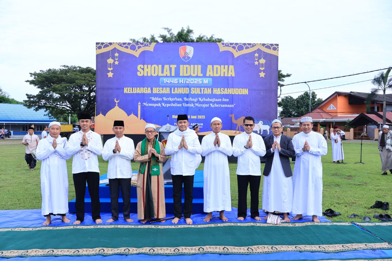 Danlanud Sultan Hasanuddin: Semangat Berkurban Merupakan Wujud Ketaatan dan Kepedulian Kepada Sesama