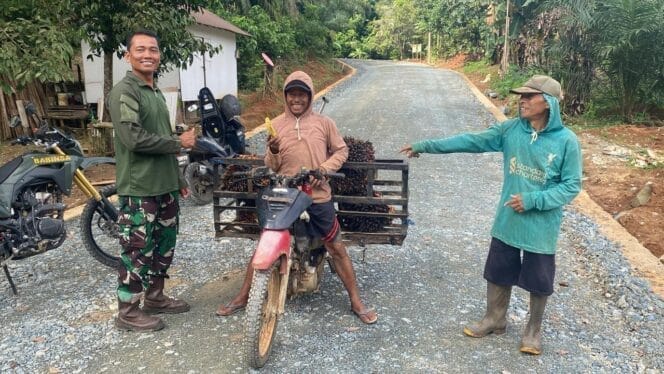 Jalan TMMD Kodim 1009/Tla Belum Rampung, Warga Sudah Nikmati Manfaatnya