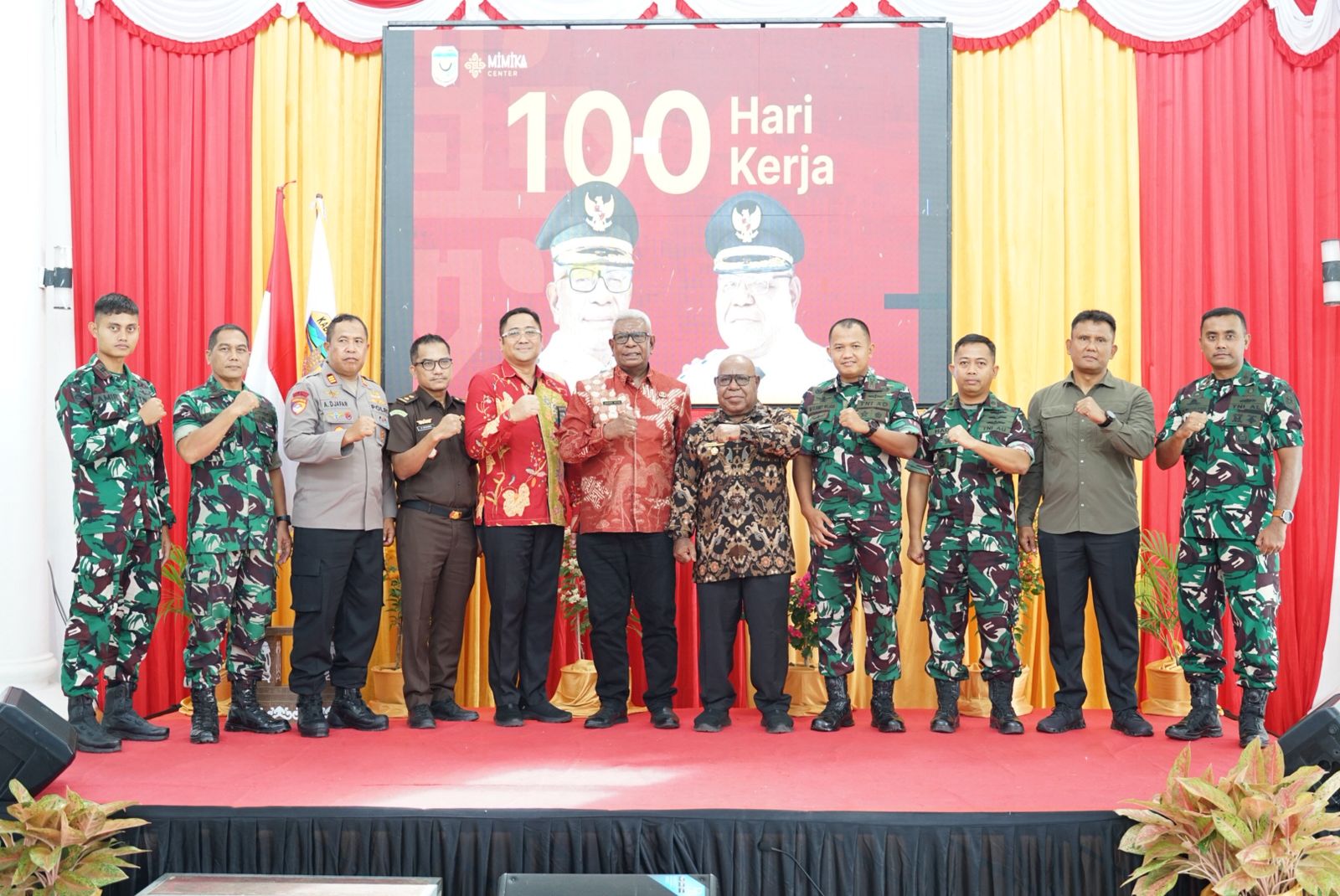 Dandim 1710/Mimika Hadiri Kegiatan Peluncuran Penggunaan Mimika Center Kab. Mimika TA 2025