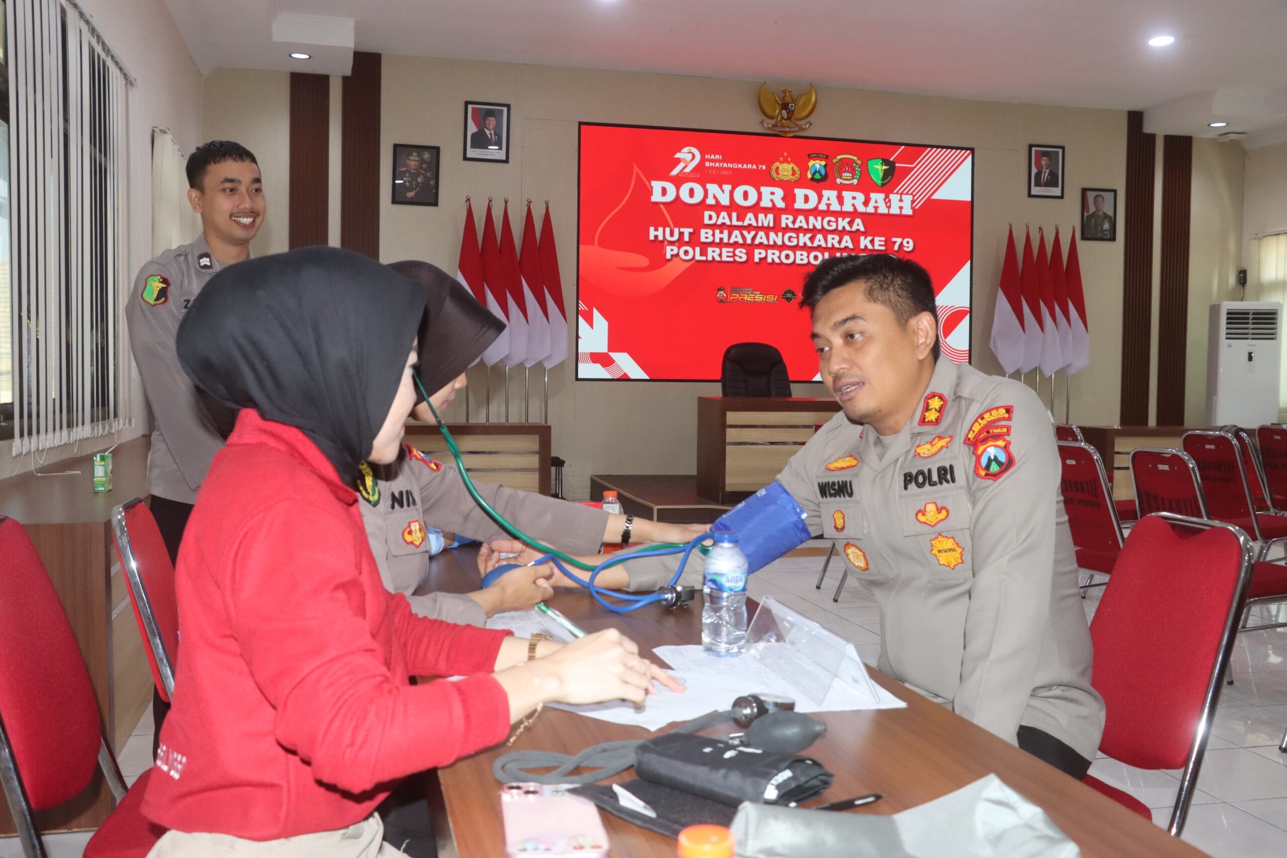 Polres Probolinggo Gelar Donor Darah Ajak Wartawan dan Mitra