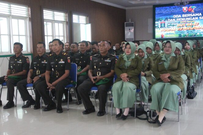 
					Tumbuhkan Semangat Pengabdian, Kodim 1008/Tabalong Ikuti Renungan Suci Bersama Pangdam VI/Mulawarman