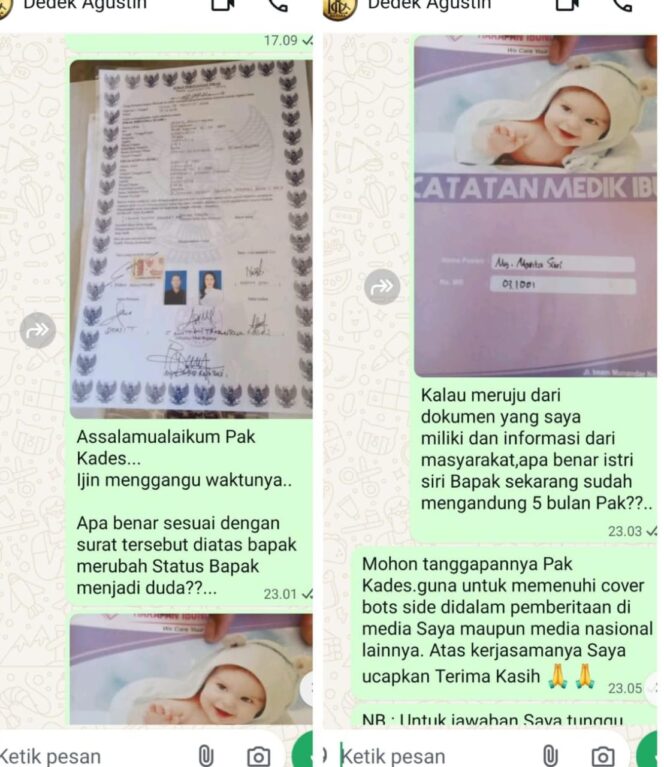 
Kades Sumber Sari Diduga Palsukan Status untuk Nikah Siri dan Hasilkan Anak