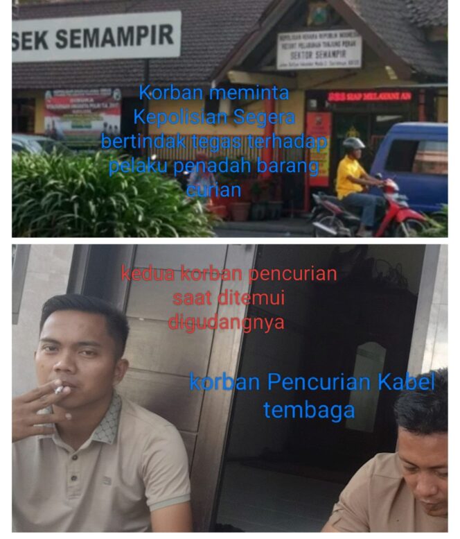 
Korban Desak Polisi Tangkap Fauzen Penadah Tembaga Curian Surabaya