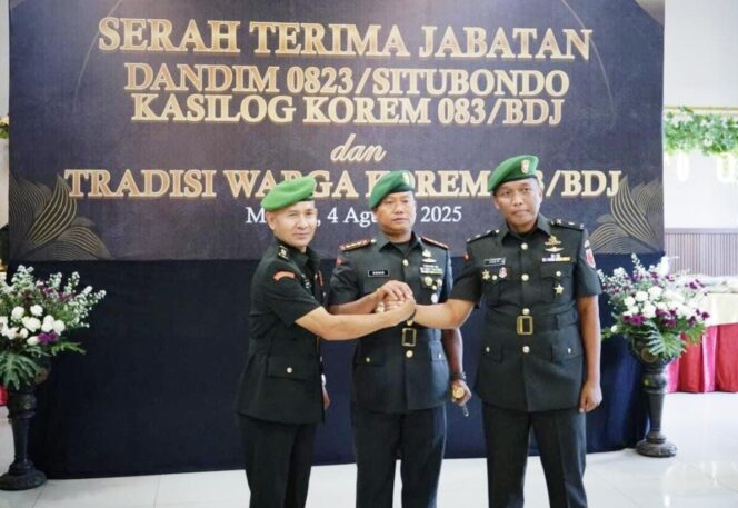 
Danrem 083/Bdj Pimpin Sertijab Dandim 0823/Situbondo dan Kasilog Korem