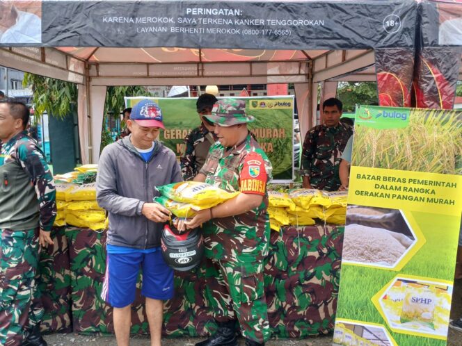 
					Jaga Stabilitas Pasokan Dan Harga Pangan, Kodim 1710/Mimika Gelar Gerakan Pangan Murah