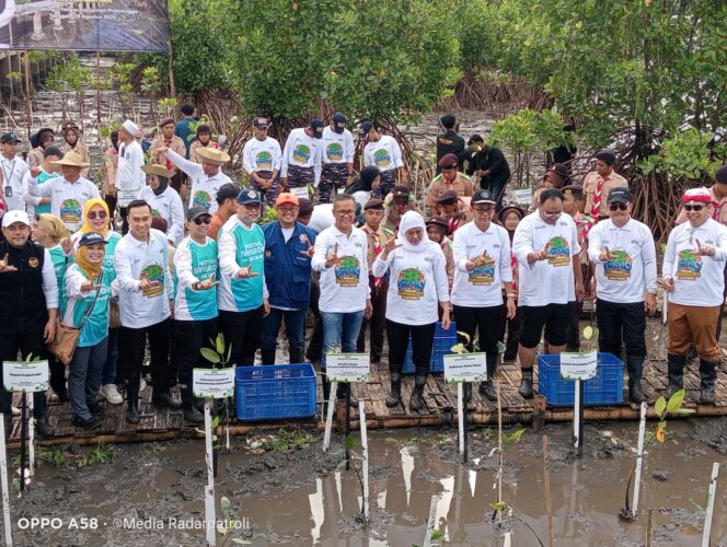 Letkol Iwan Hermaya Bersama Gubernur Jatim Tanam Mangrove di Probolinggo