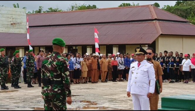
HUT RI ke-80 di Distrik Mindiptana Meriah! TNI, Pelajar, dan Masyarakat Bersatu Rayakan Kemerdekaan