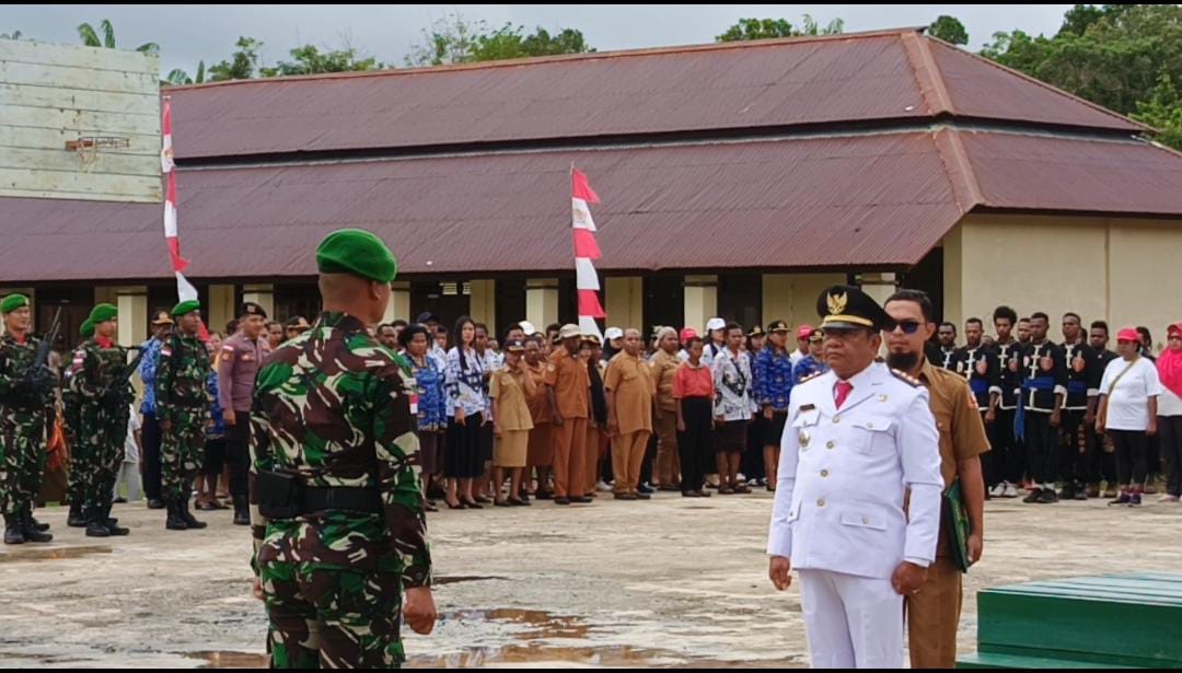 HUT RI ke-80 di Distrik Mindiptana Meriah! TNI, Pelajar, dan Masyarakat Bersatu Rayakan Kemerdekaan
