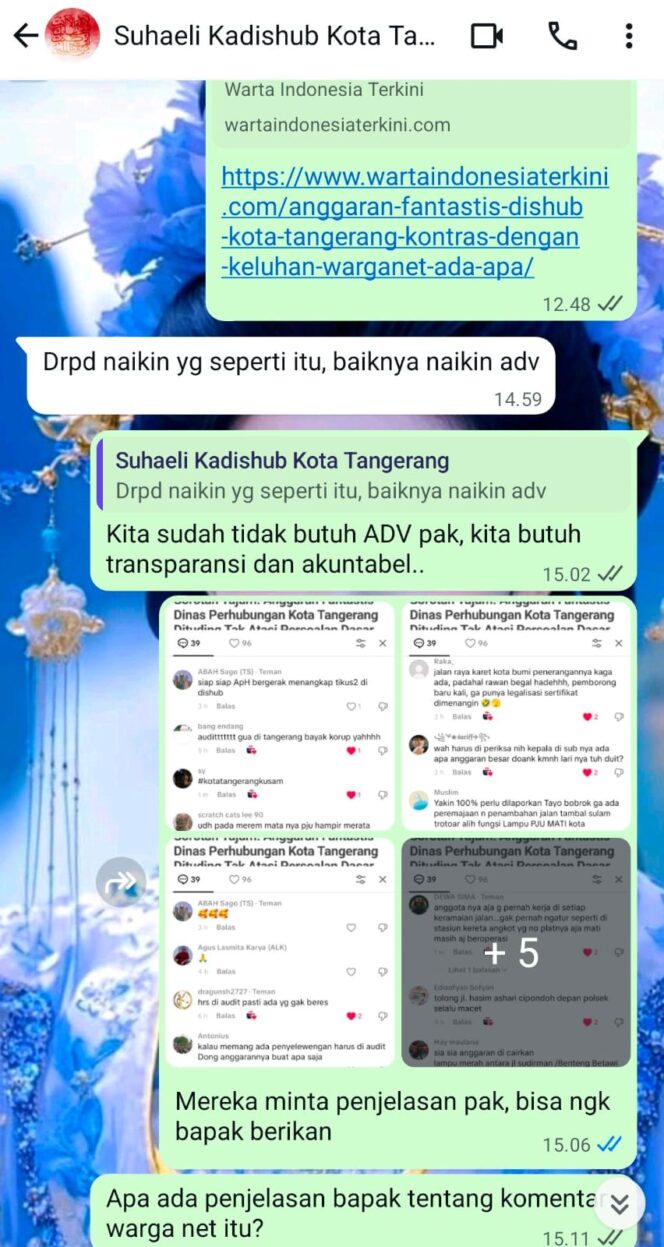 
Dugaan Anggaran Fiktif Dishub Tangerang Panas, Kadishub Ancam Wartawan