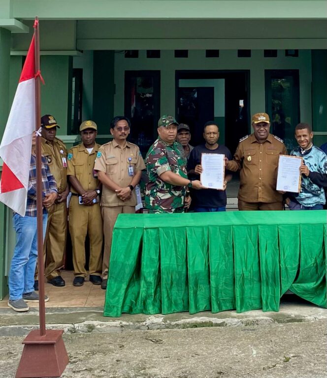 Dandim 1809 Maybrat Sambut Ikrar Setia NKRI Dua Eks OPM