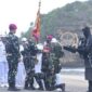 Danpasmar 1 Ikuti Upacara Pembaretan 527 Prajurit Muda Baret Ungu