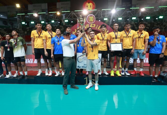 
					Tim Putra Bhayangkara Presisi Juara I di Open Tournament Bola Voli Piala Panglima TNI Tahun 2025*
