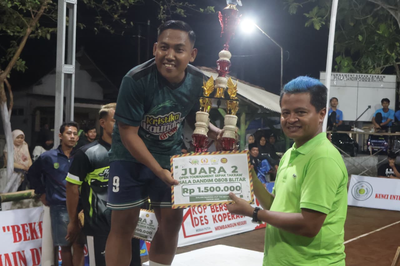 32 Tim Tunjukkan Sportifitas Dalam Turnamen Sepak Takraw Menyambut HUT TNI Ke 80 Di Blitar