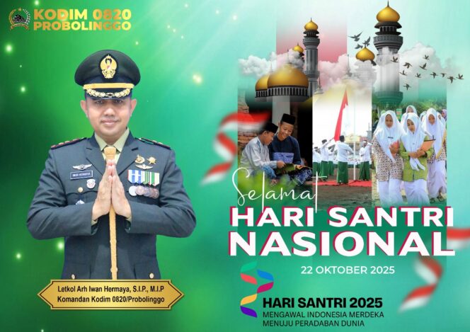 
					Dandim 0820/Probolinggo Letkol Arh Iwan Hermaya: Santri Garda Terdepan Mengawal Peradaban Bangsa