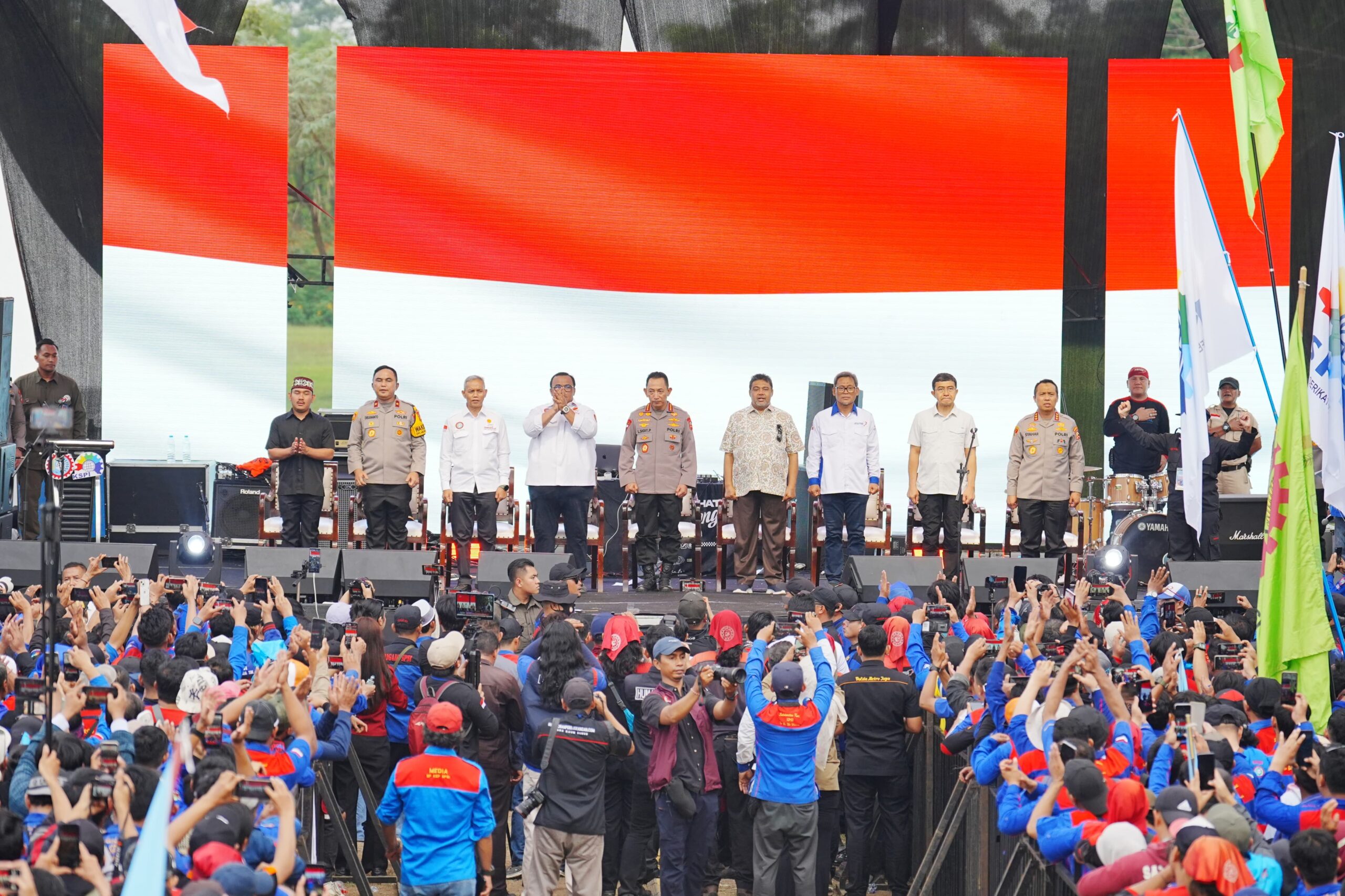 Dukung Program Pemerintah, Kapolri: Buruh dan Polri Bersinergi Jaga Stabilitas Kamtibmas