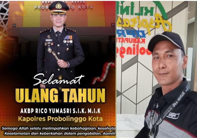 Pimpinan Redaksi Patrolihukum.net Ucapkan Selamat Ulang Tahun untuk Kapolres Probolinggo Kota AKBP Rico Yumasri Pimpinan Redaksi Patrolihukum.net Ucapkan Selamat Ulang Tahun untuk Kapolres Probolinggo Kota AKBP Rico Yumasri