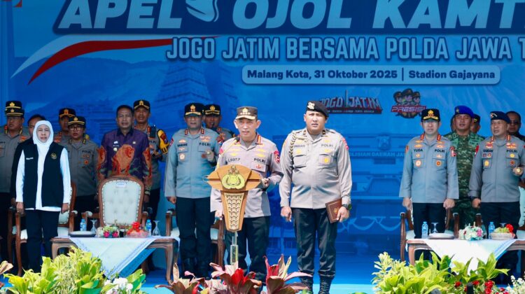 Kapolri Pimpin Apel Ojol Kamtibmas “Jogo Jatim” Bersama Polda Jawa Timur di Malang*