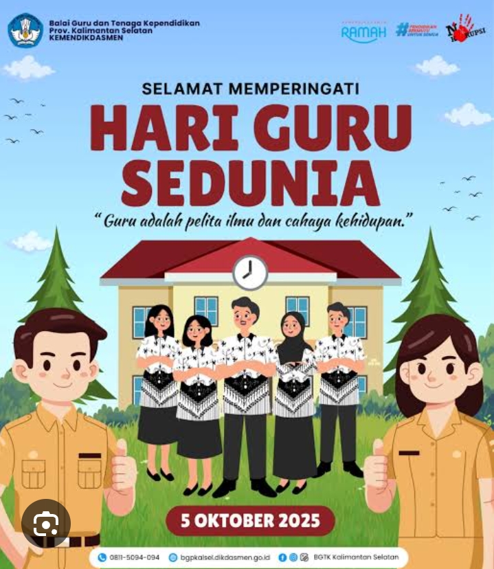Ketua Beserta Anggota MKKS SMPN Se-Kabupaten Nganjuk, Mengucapkan "Selamat Hari Guru Dunia 2025"