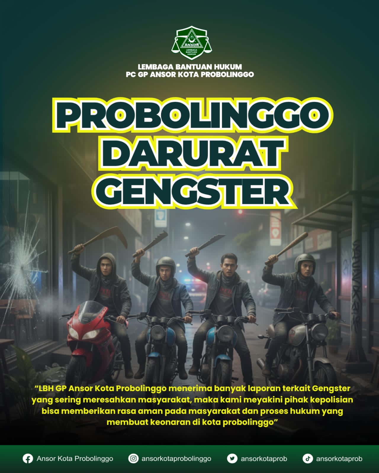 Yoyok Satriyo: Kota Probolinggo Darurat Gangster, Warga Butuh Perlindungan Nyata Yoyok Satriyo: Kota Probolinggo Darurat Gangster, Warga Butuh Perlindungan Nyata