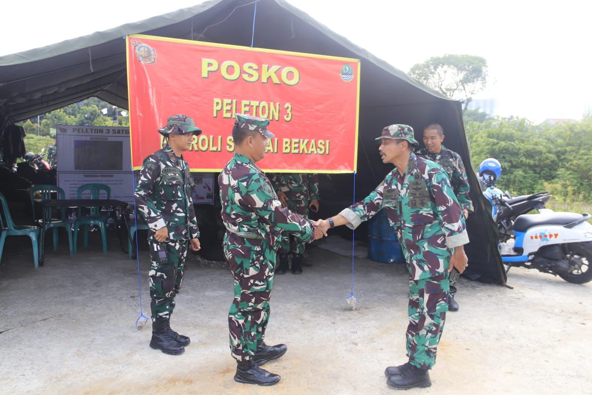 ‎Tinjau Kesiapan Lapangan, Asintel Pasmar 1 Kunjungi Posko Satgasker Patroli Sungai Marinir