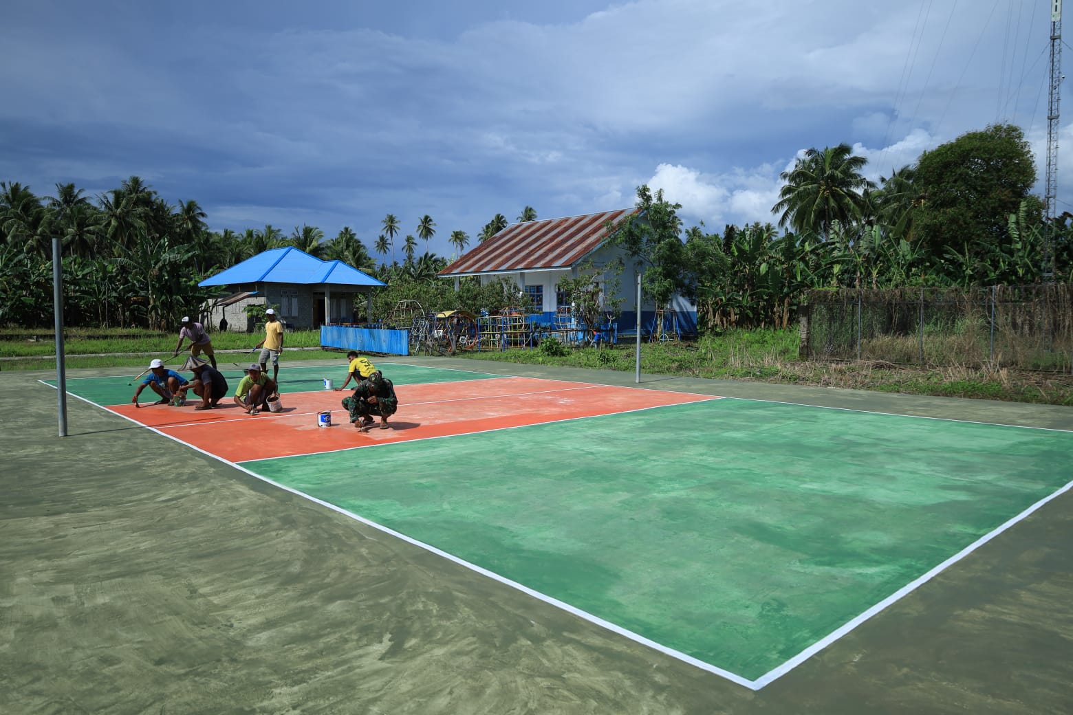 Lapangan Bola Voli TMMD Kodim 1505/Tidore Rampung, Warga Siap Manfaatkan untuk Kegiatan Olahraga