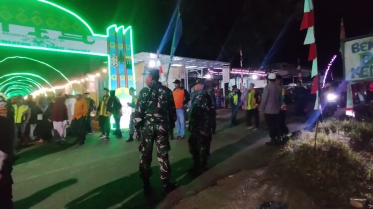 Pengamanan Penutupan MTQ Nasional ke-50, Koramil 1008-02 Turun di Lapangan