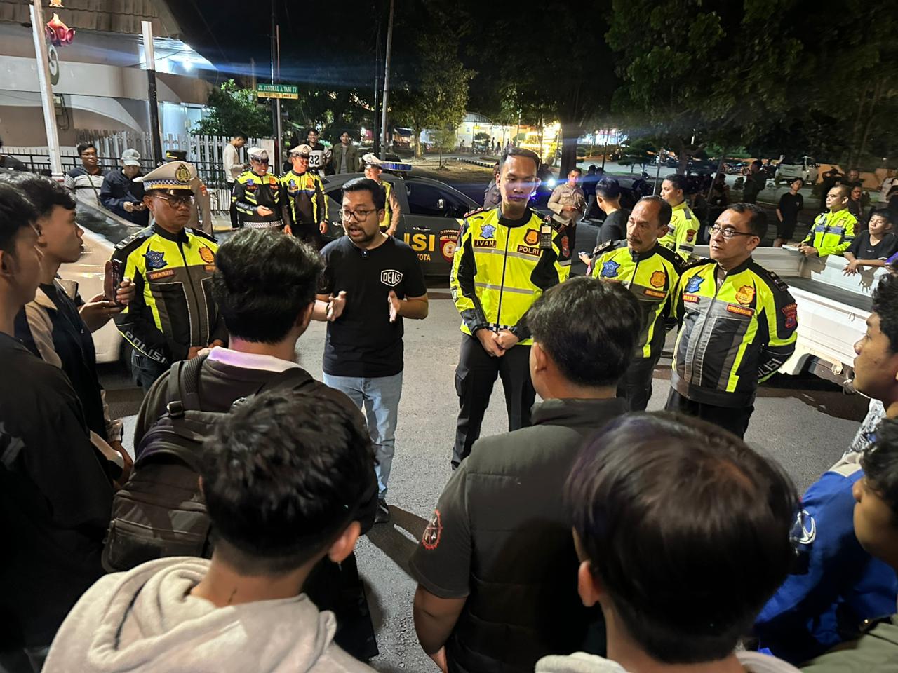 Operasi Malam Satlantas Nganjuk Hentikan Aksi Balap Liar di Jalan Ahmad Yani