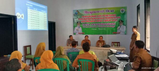 
					Arah Pembangunan 2025 Dibahas: Desa Penambangan Gelar Musdes Perubahan APBDes