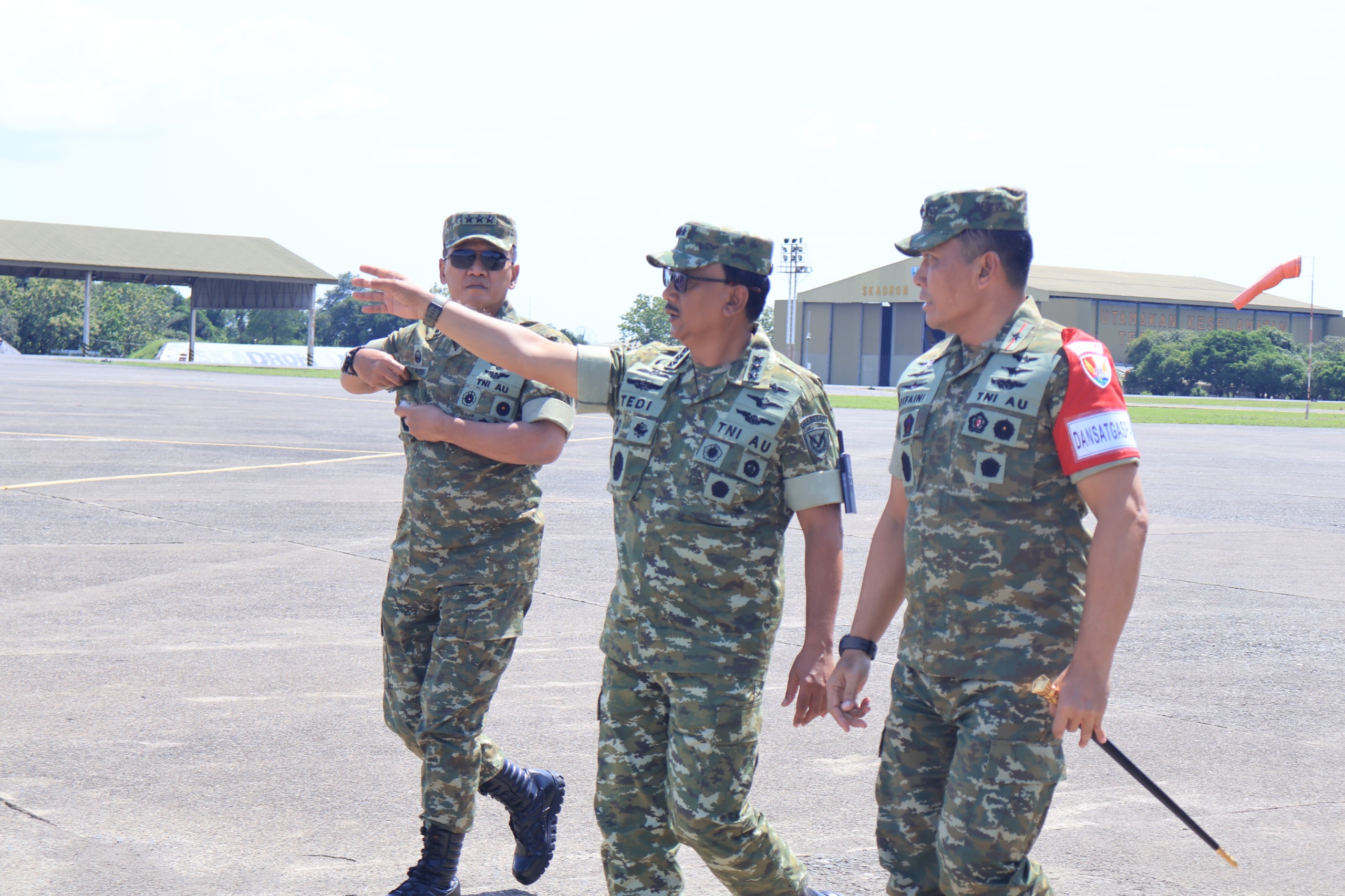 Danlanud Sultan Hasanuddin Sambut Kunjungan Kerja Wakasau Ke Sulsel