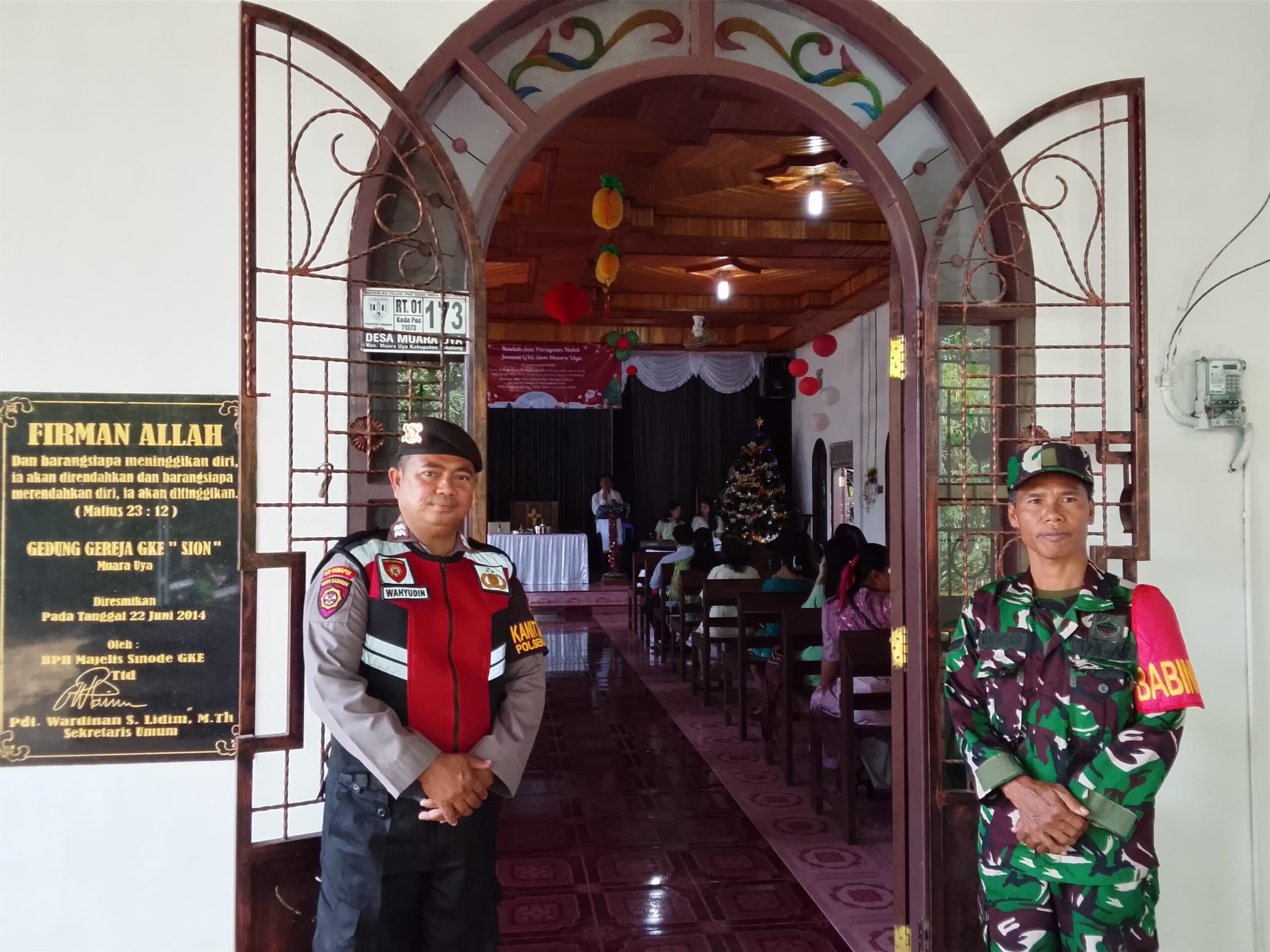 Wujud Toleransi dan Pengabdian, Kodim 1008/Tabalong Amankan Ibadah Natal