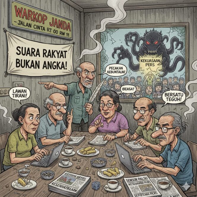 
Ketika Pemred Berkumpul di Kedai Kopi: Melawan Tekanan Pers dan Mitos Kesejahteraan