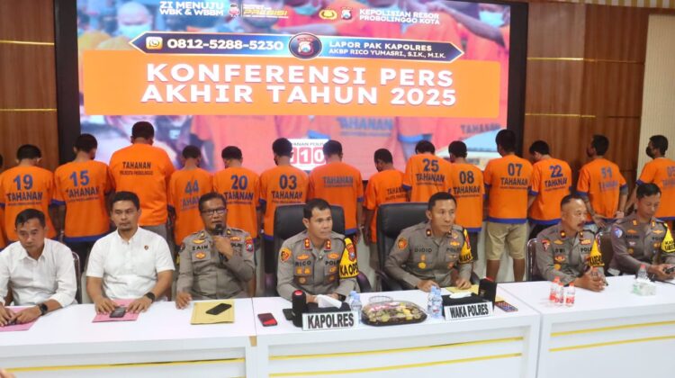 Rilis Akhir Tahun 2025: Polres Probolinggo Kota Ungkap Ratusan Perkara, Bentuk Sat Khusus KDRT