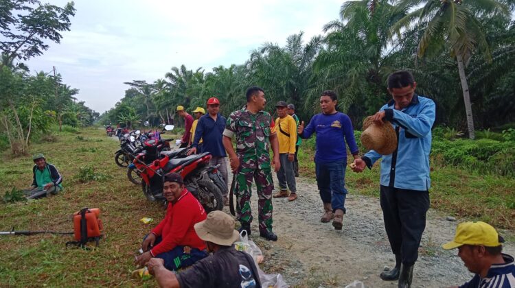 Semangat Kebersamaan Babinsa Bersama Masyarakat Lakukan Gotong Royong Wujudkan Lingkungan Yang Bersih Dan Sehat