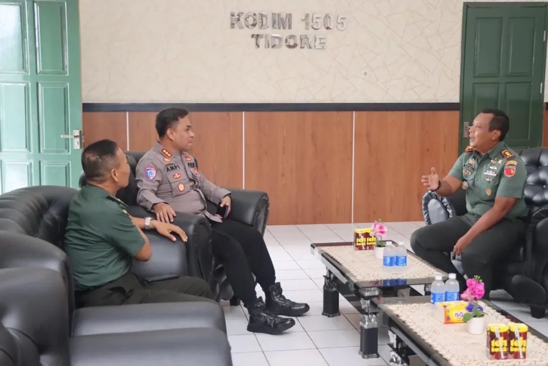 Dandim 1505/Tidore Terima Kunjungan Kapolresta Tidore, Sinergi TNI-Polri Kian Kuat