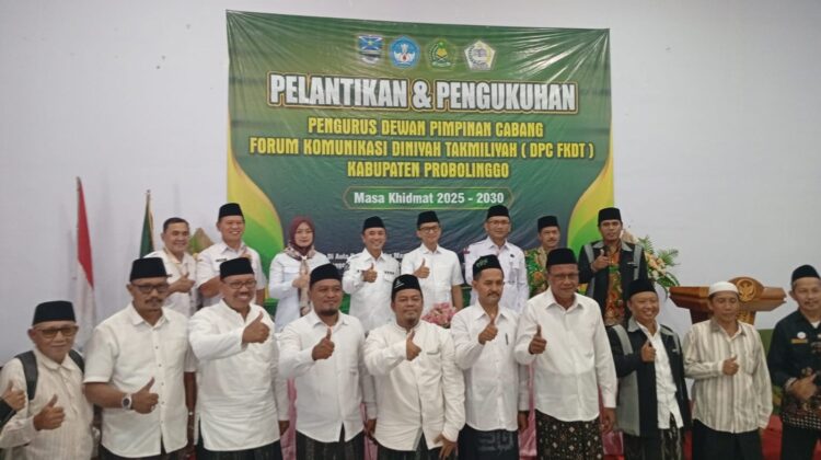 DPC FKDT Probolinggo Periode 2025–2030 Dilantik, Sinergi Madrasah Diniyah dan Pemerintah Diperkuat
