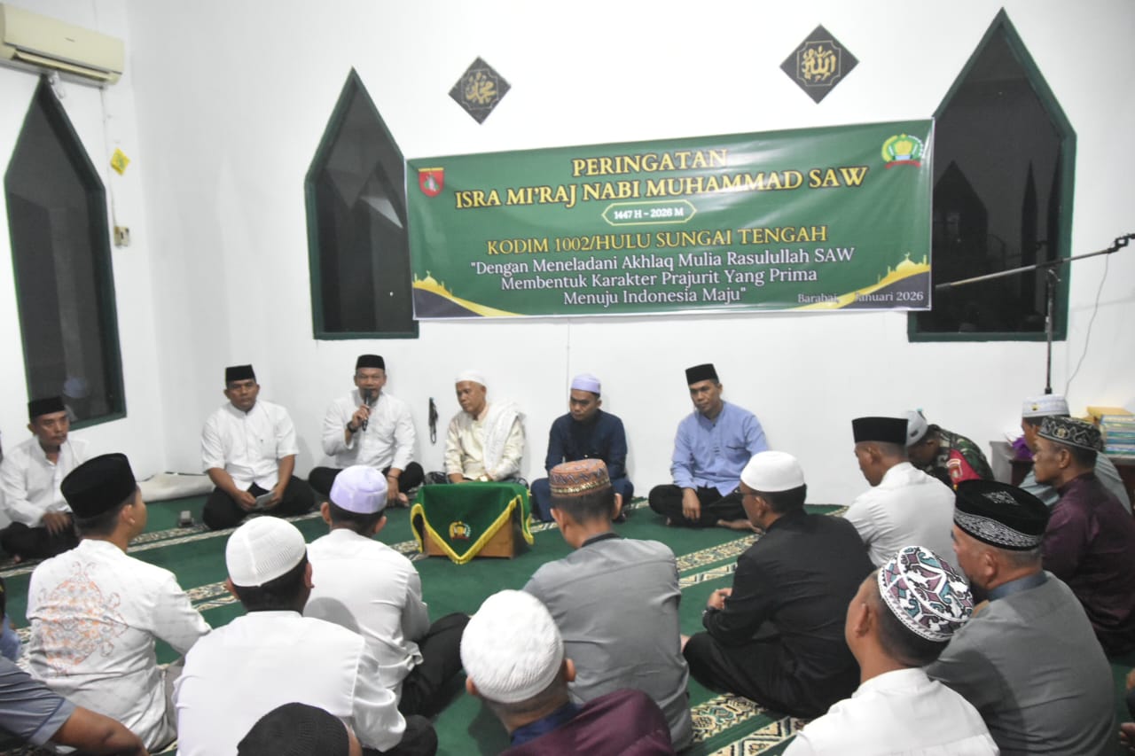 Isra Mi’raj Nabi Muhammad SAW, Kodim 1002/HST Tingkatkan Iman dan Taqwa Prajurit