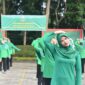 Tingkatkan Kebugaran dan Kekompakan, Persit Dim 1002 Laksanakan Olahraga Bersama